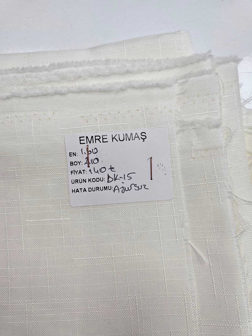 Ekru Ajursuz İsveç Keteni Kumaş