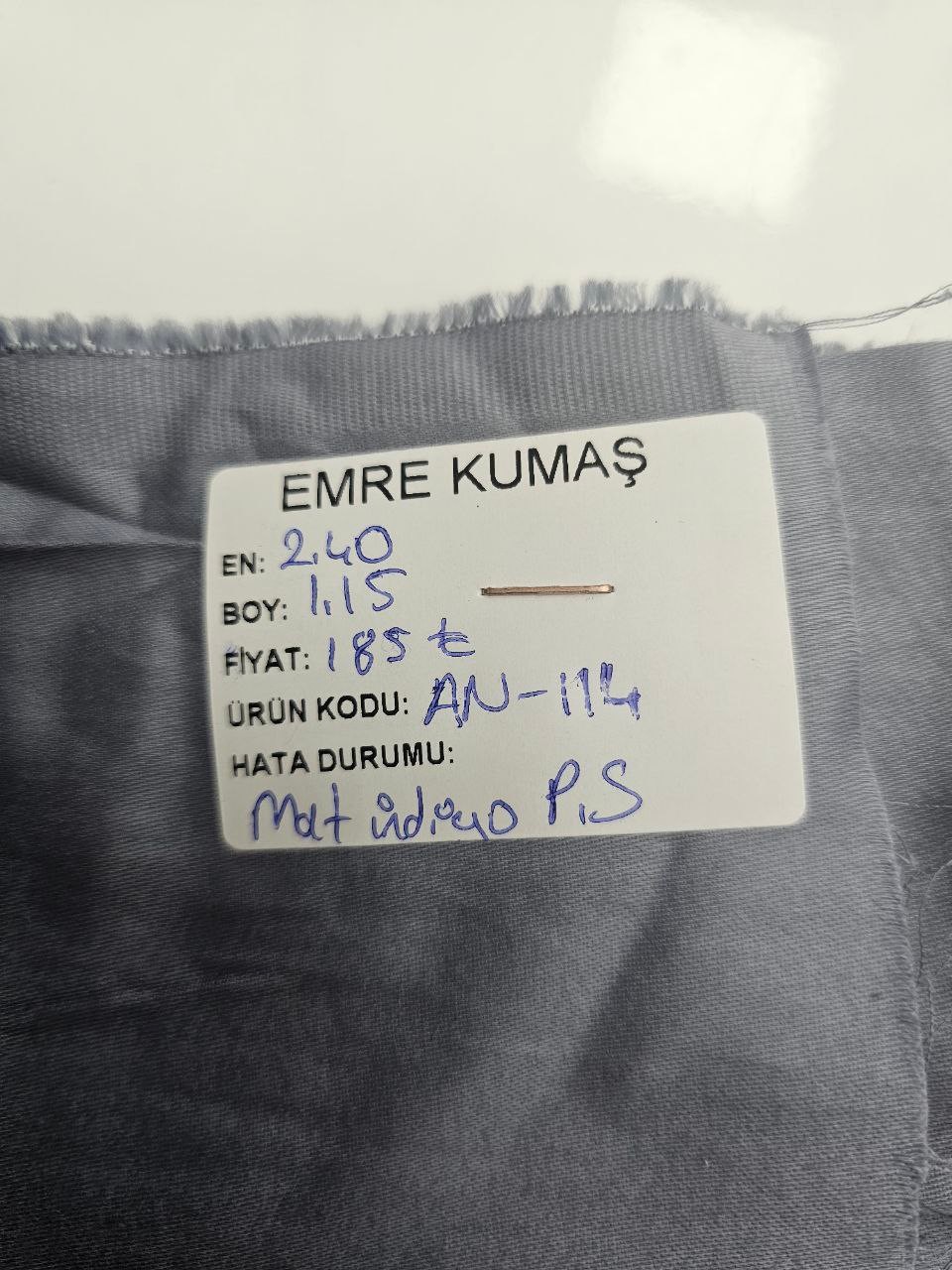 Matte Indigo Color Cotton Satin Fabric
