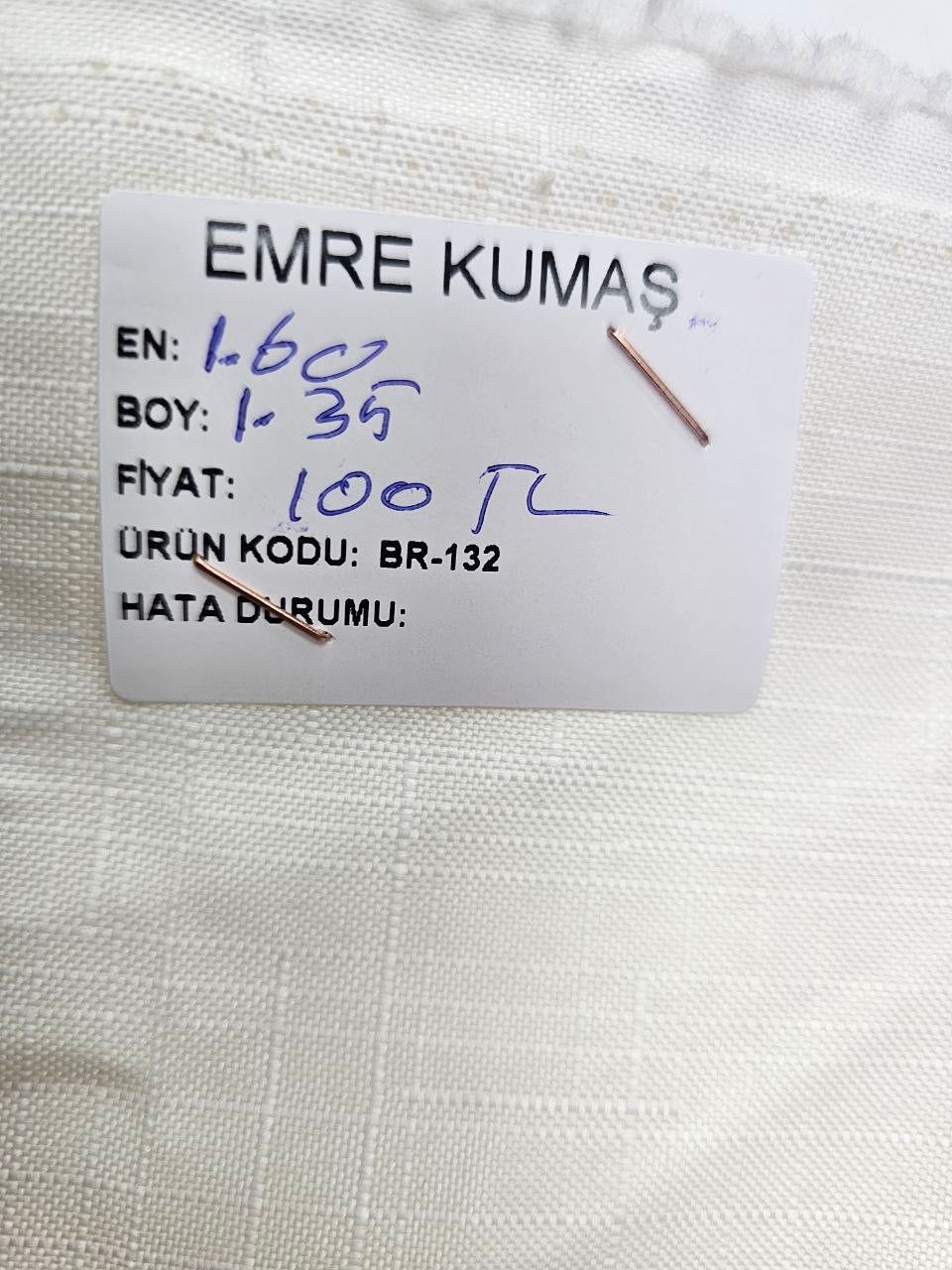 Ekru Ajursuz İsveç Keteni Kumaş