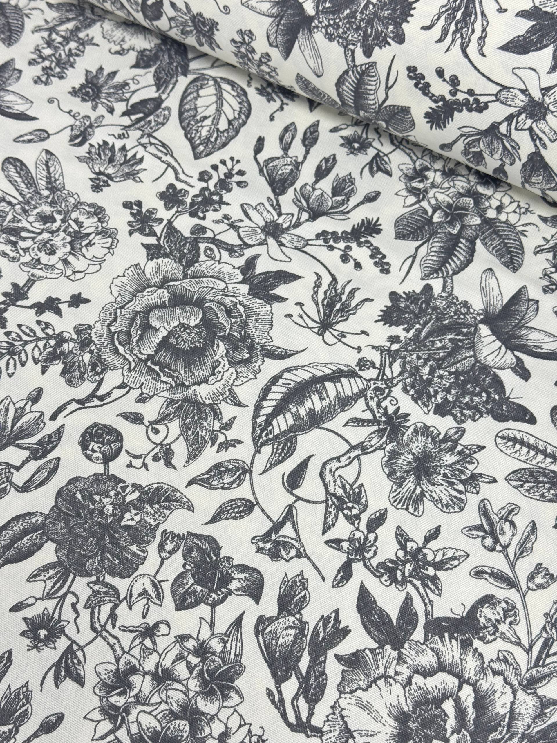 Black Checkered Duck Fabric - Duck Cloth
