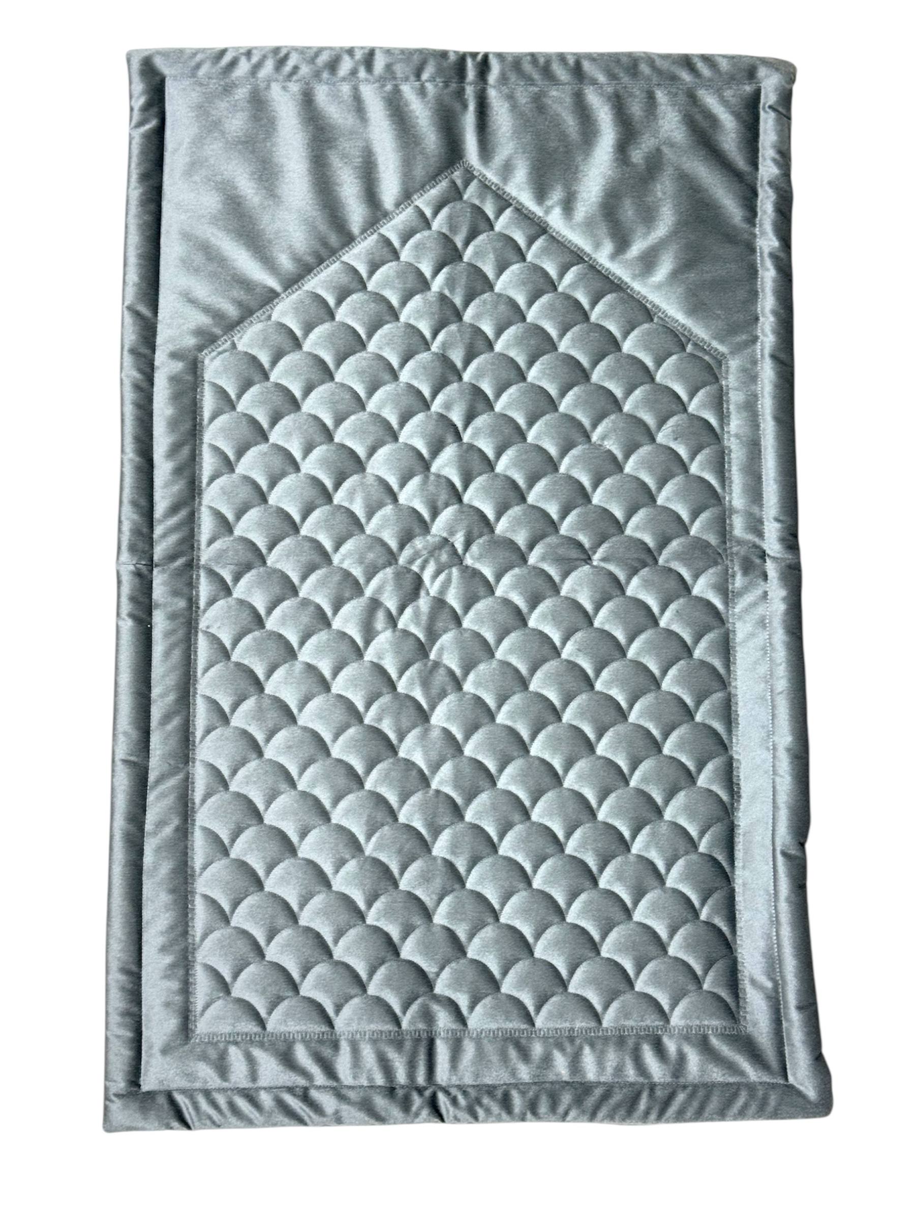 Gold Embroidered Velvet Prayer Rug