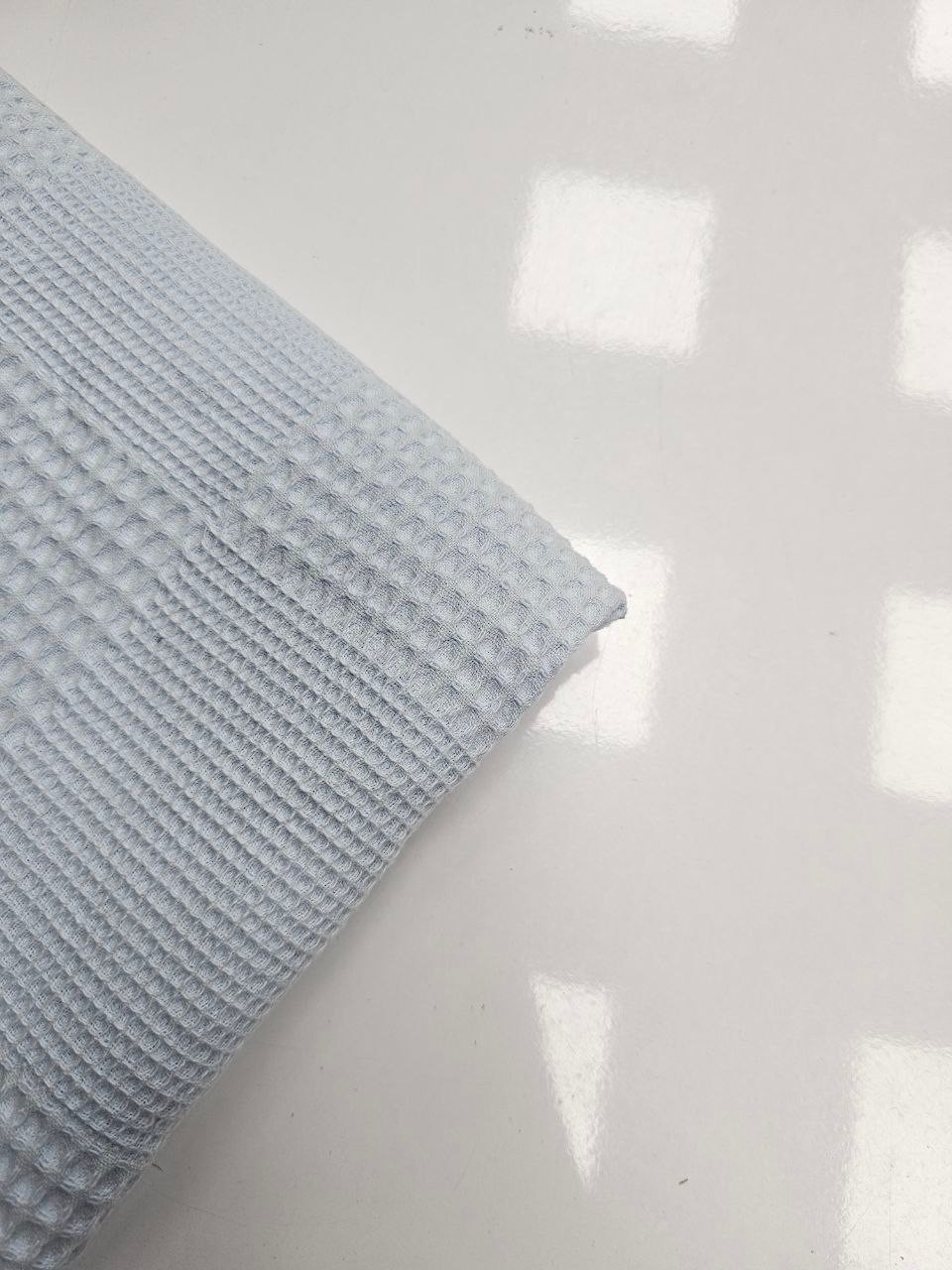 Baby Blue Waffle Pique Fabric