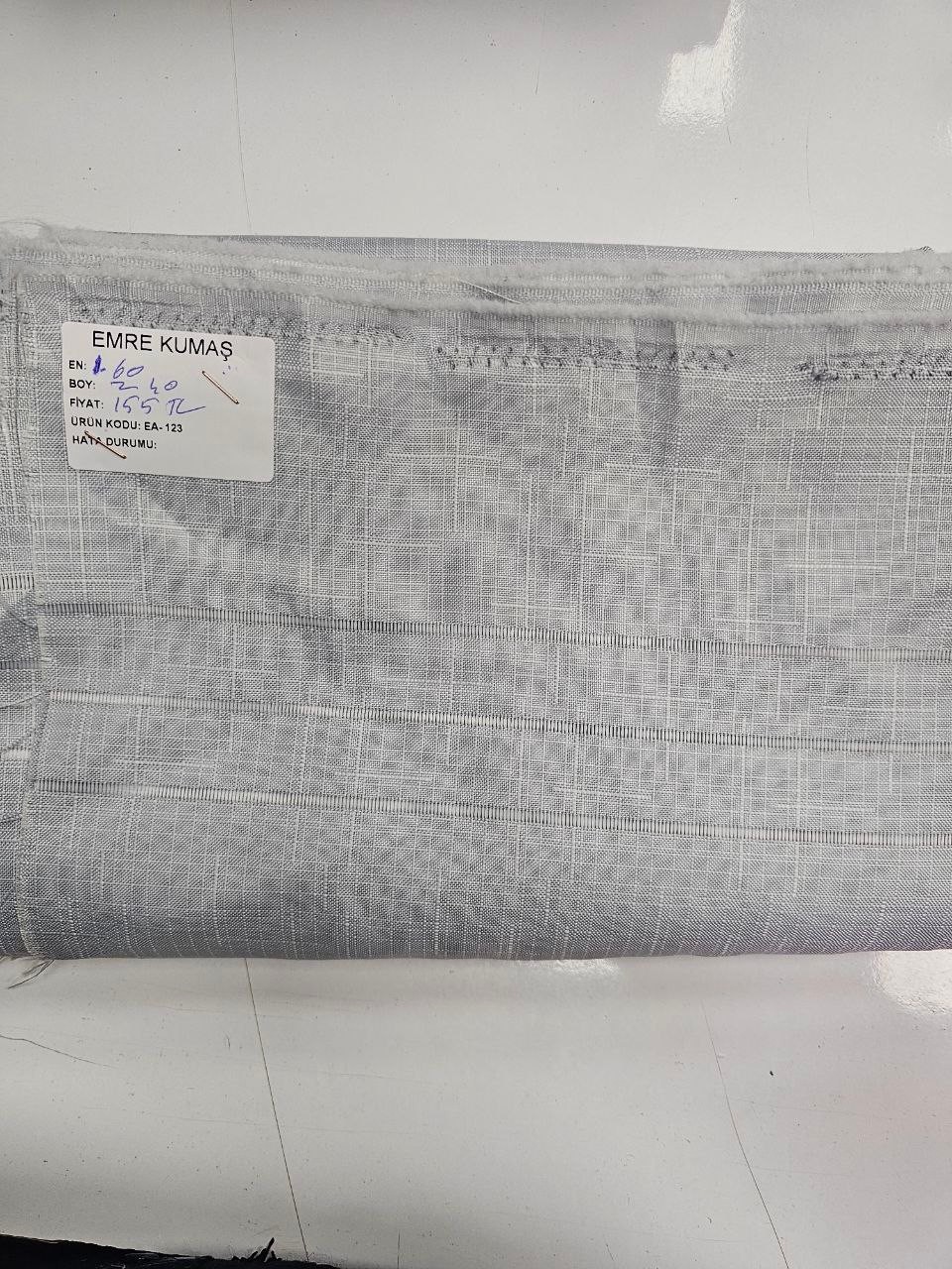 Gri Renk Ajurlu İsveç Keteni Kumaş