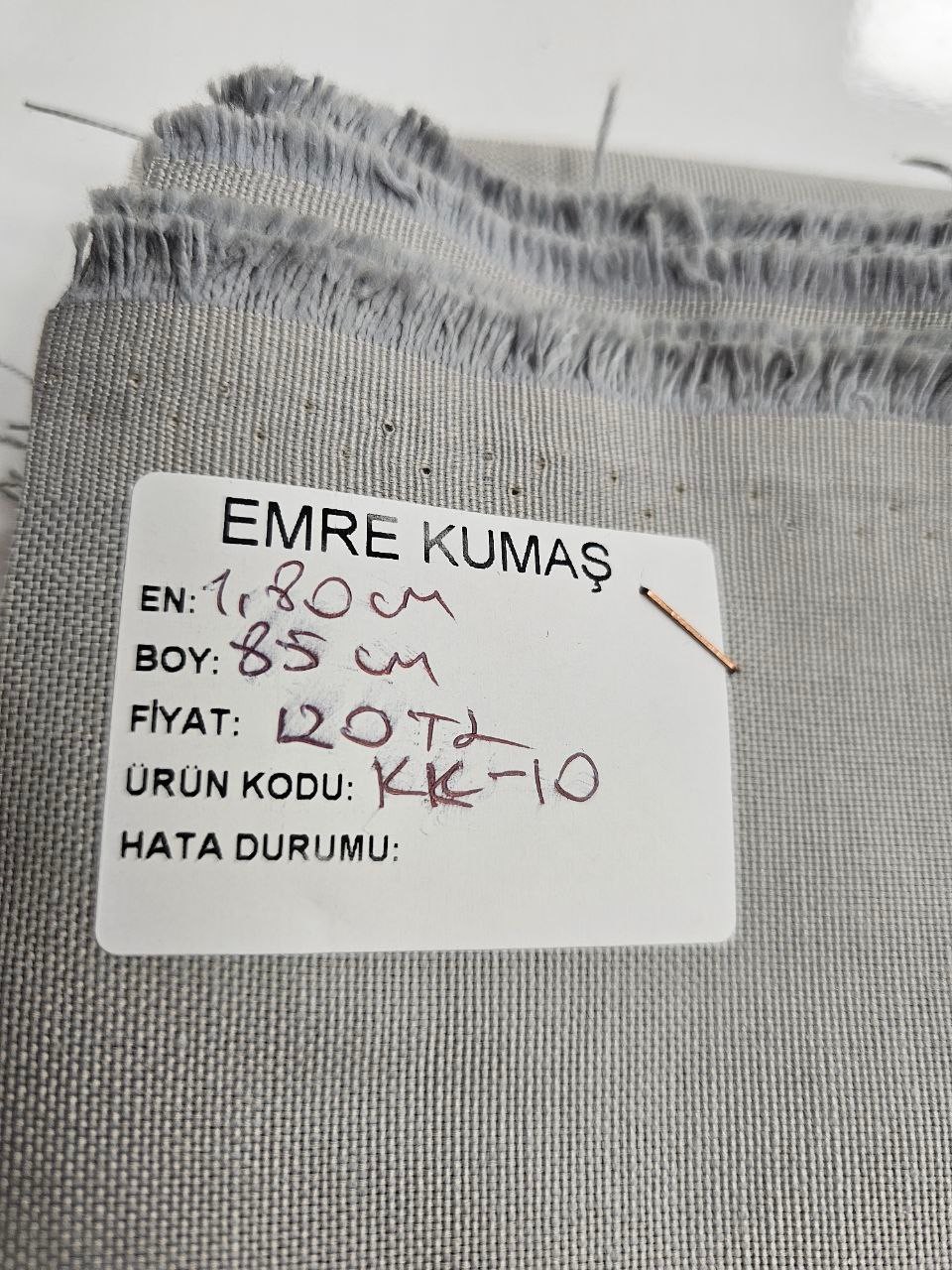 Gri Renk Duck Kumaş