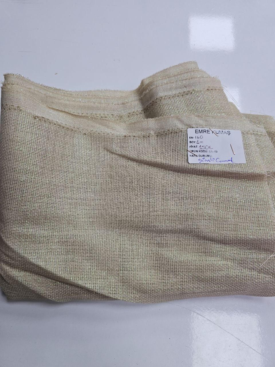Glittery Burlap Color Linen Fabric