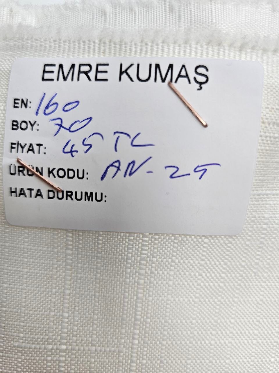 Ekru Ajurlu İsveç Keteni Kumaş