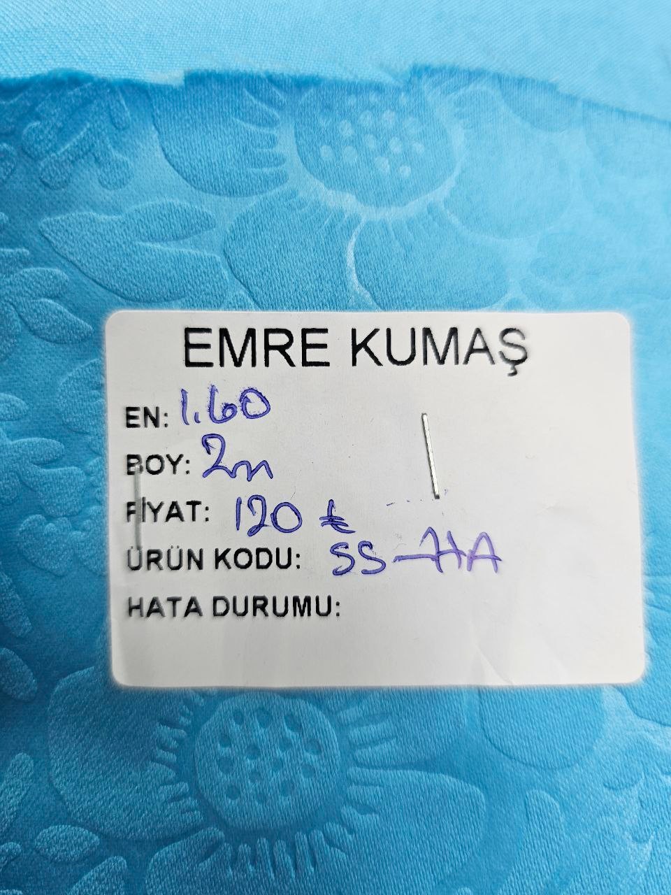 Mavi Kabartmalı Leke Tutmaz Masa Örtülük