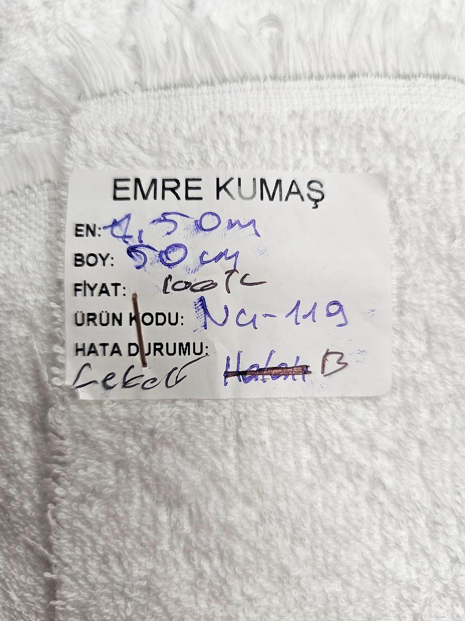 Ekru Renk Havlu Kumaş