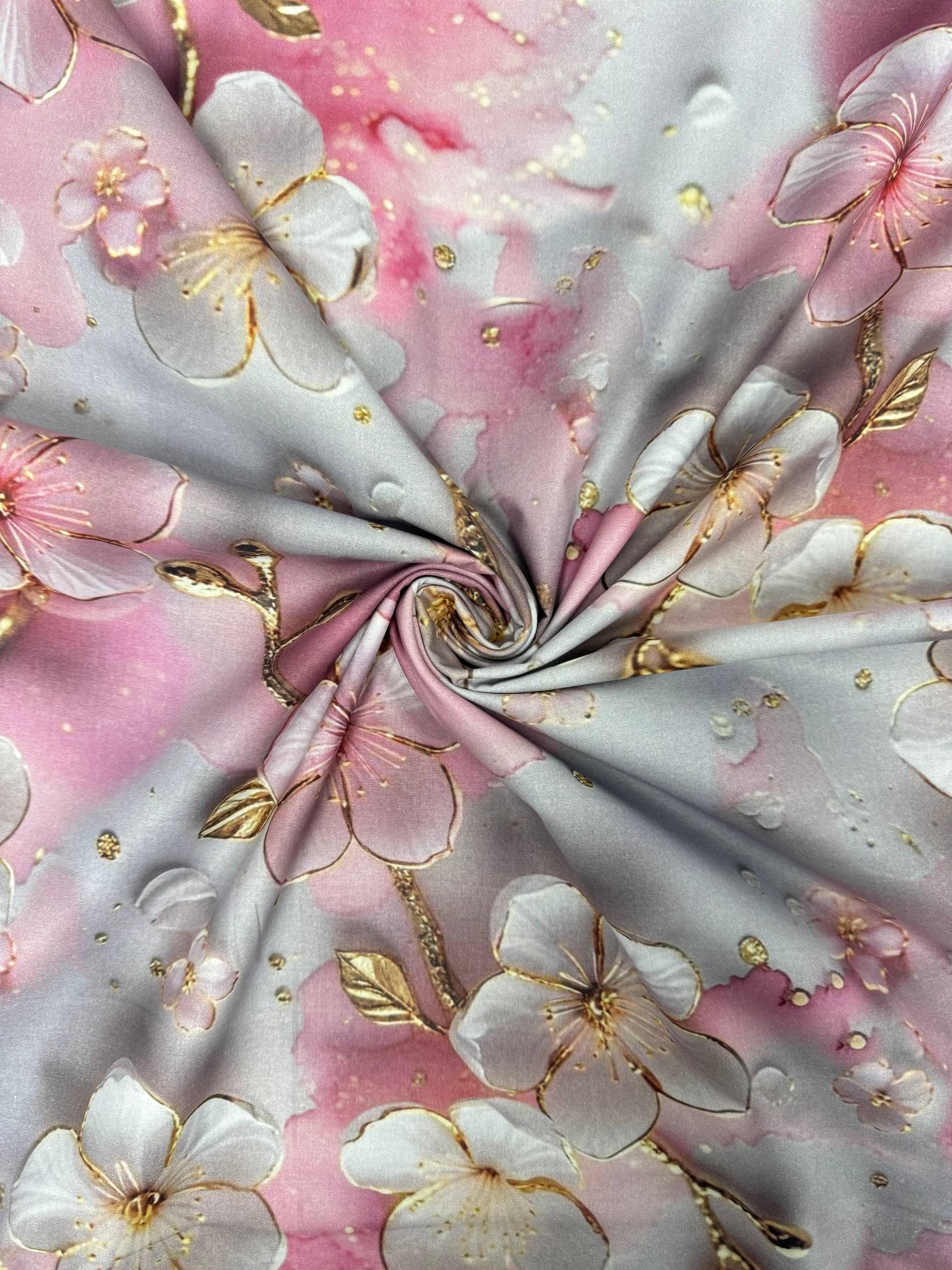 Dijital Baskı Desenli Nevresimlik Poplin Kumaş