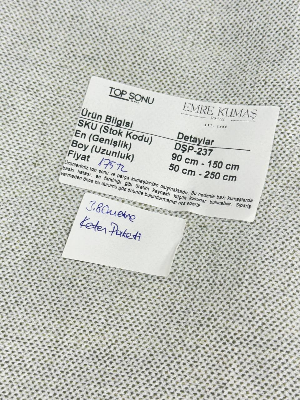 Keten Döşemelik Kumaş - Döşemelik Paket Kumaş