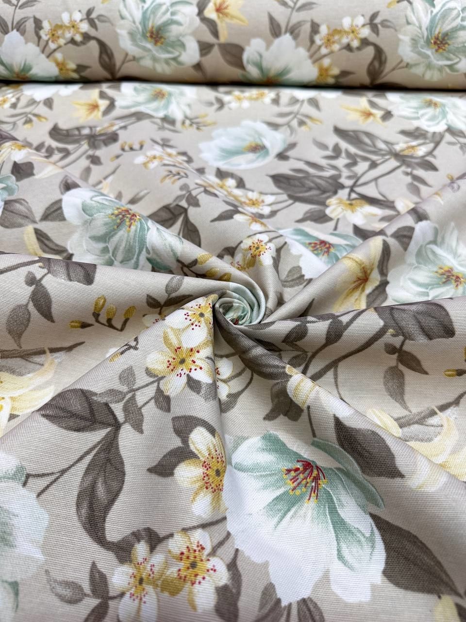 Large Flower Pattern Duck Fabric – Duck Cloth