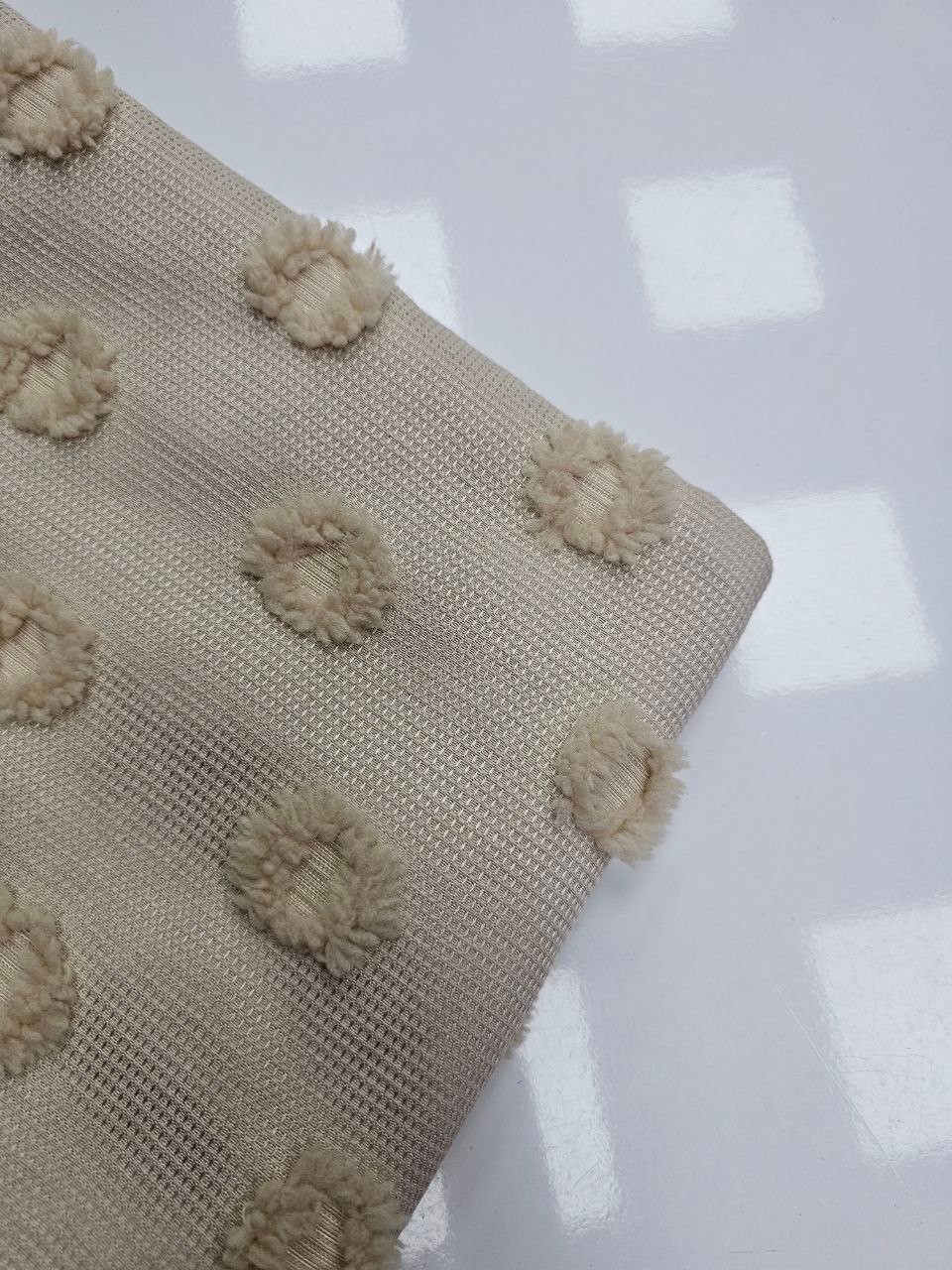 Kapuçino Ponpon Pike Kumaşı