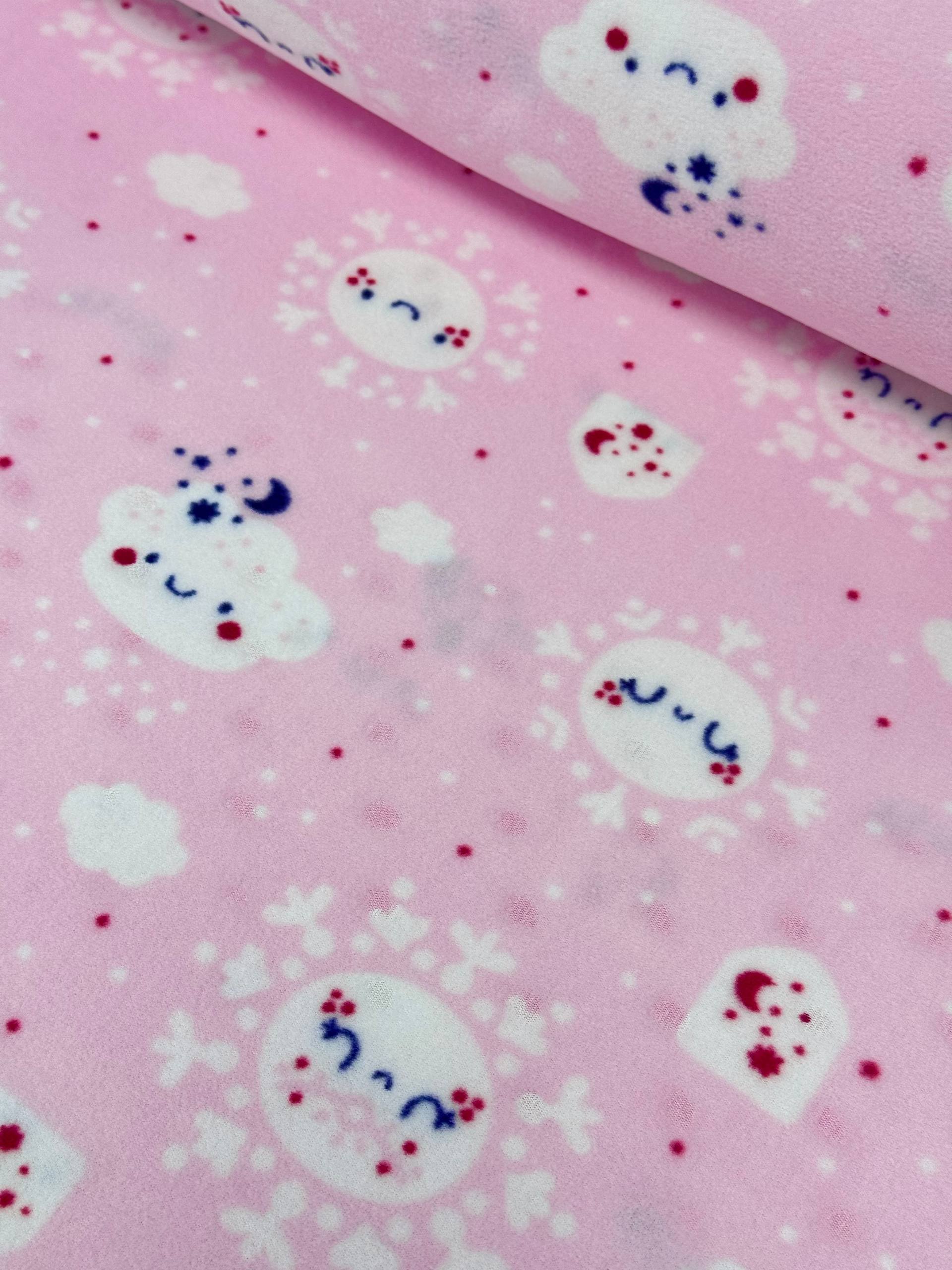 قماش صوف قطبي منقوش