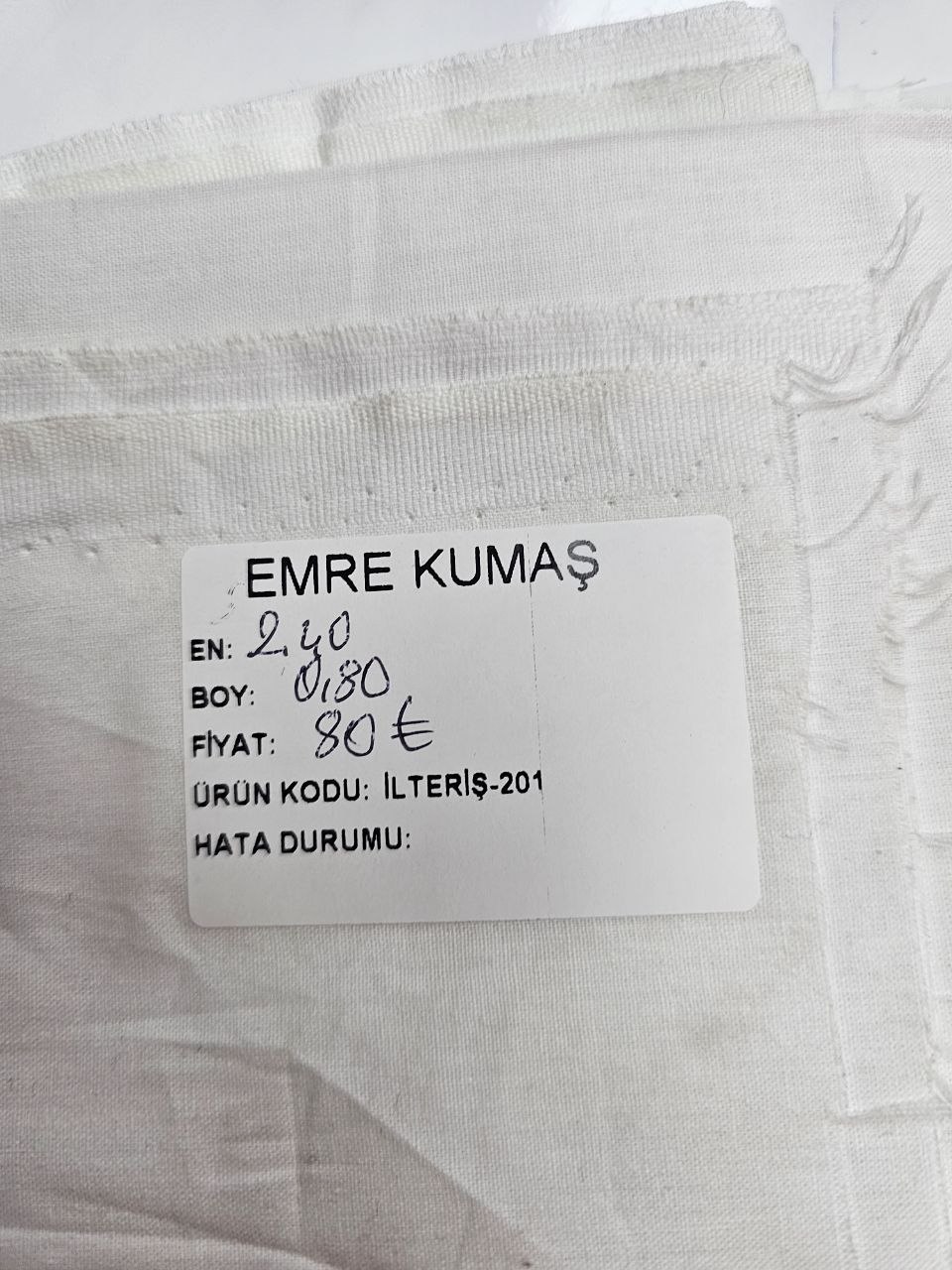 Ekru Renk Nevresimlik Poplin Kumaş