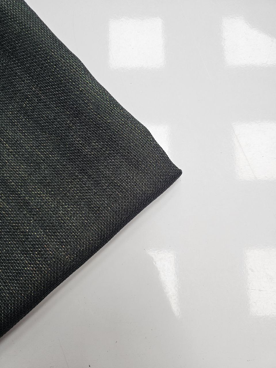 Glittery Anthracite Color Linen Fabric