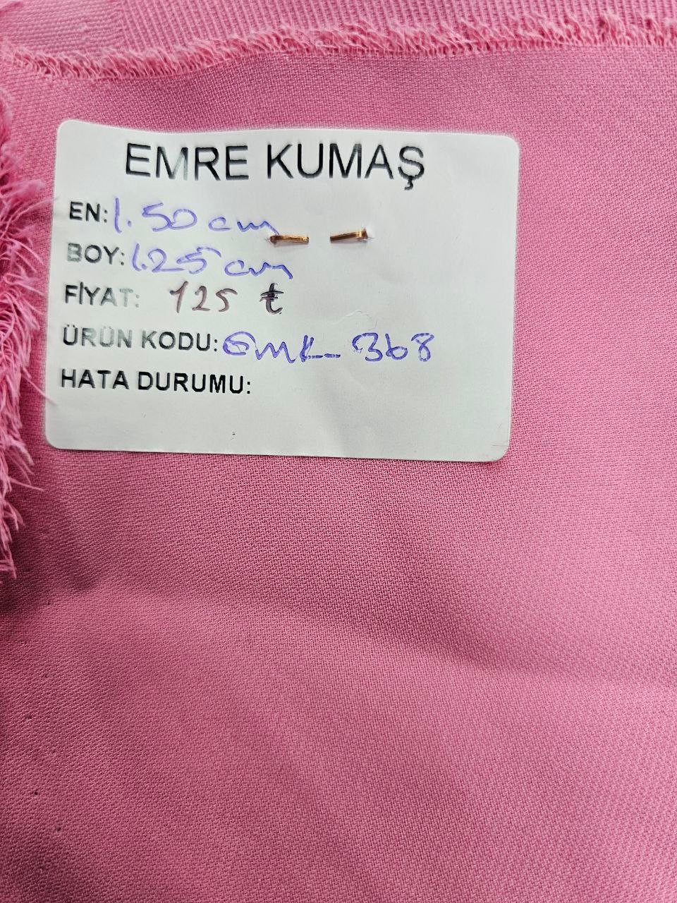 Pembe Renk  Krep Kumaş