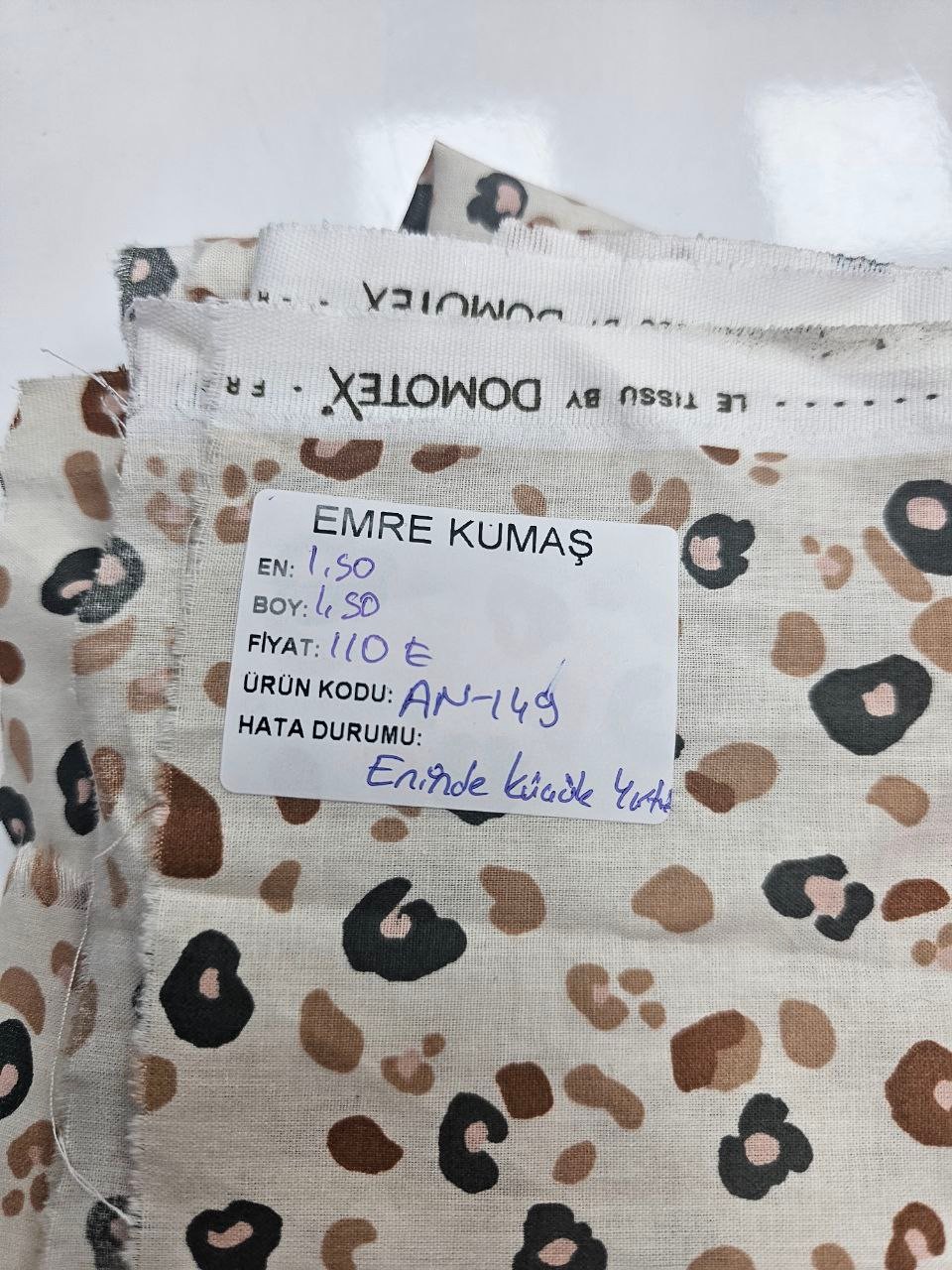 Leopar Desenli Giyimlik Poplin Kumaş