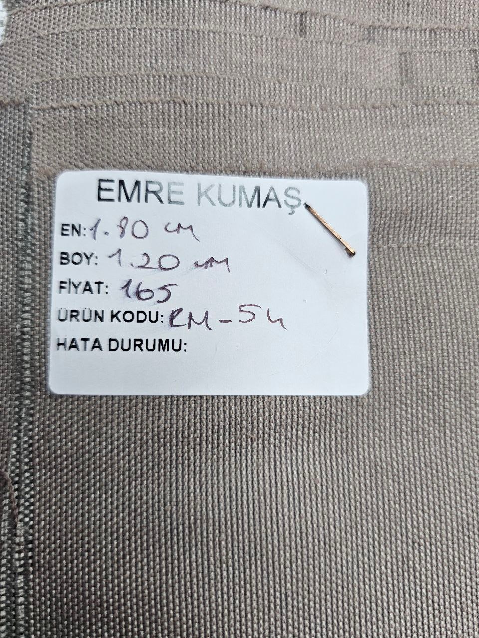 Taş Rengi Duck Kumaş