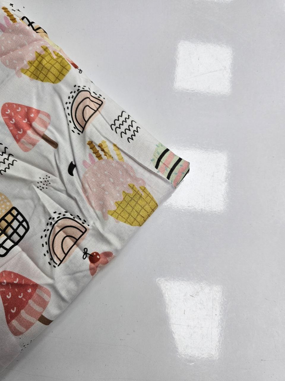 Poplin Duvet Cover Fabric with Ice Cream Pattern