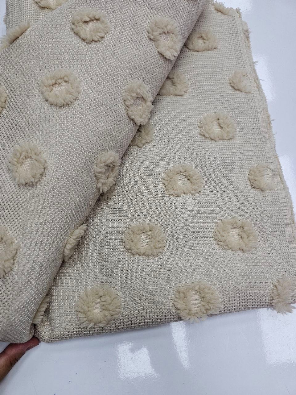 Kapuçino Ponpon Pike Kumaşı