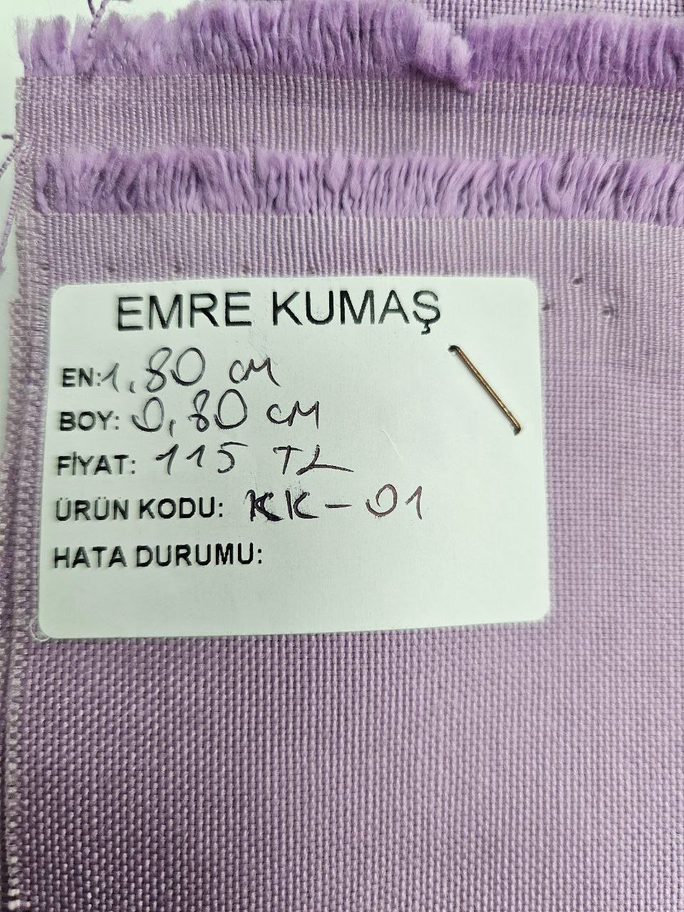 Lila Renk Duck Kumaş