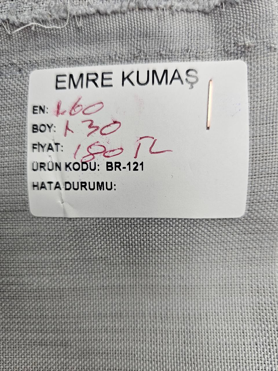 Gri Renk Simsiz Gardenya Kumaş