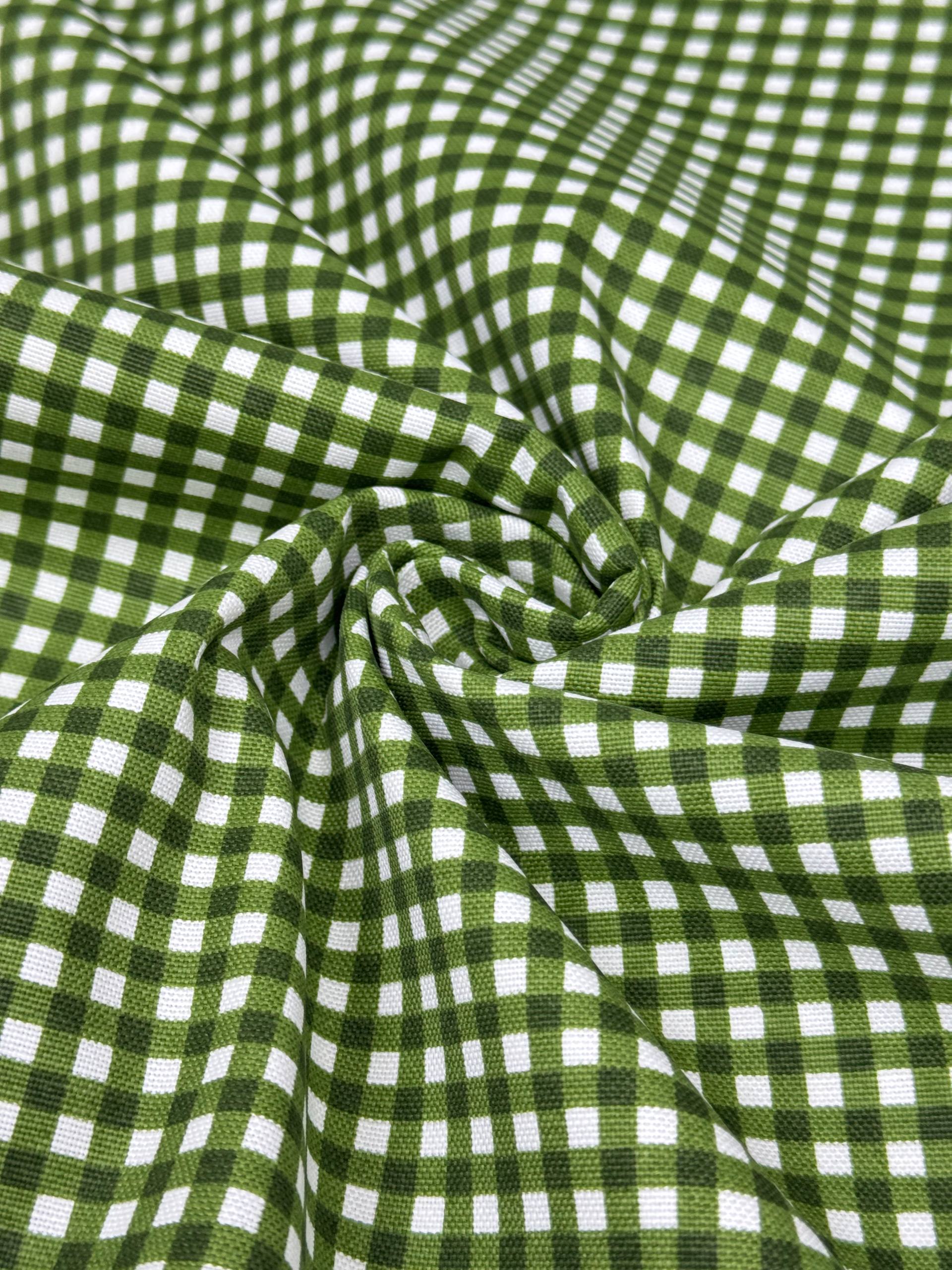 Brown Gingham Duck Fabric - Duck Cloth