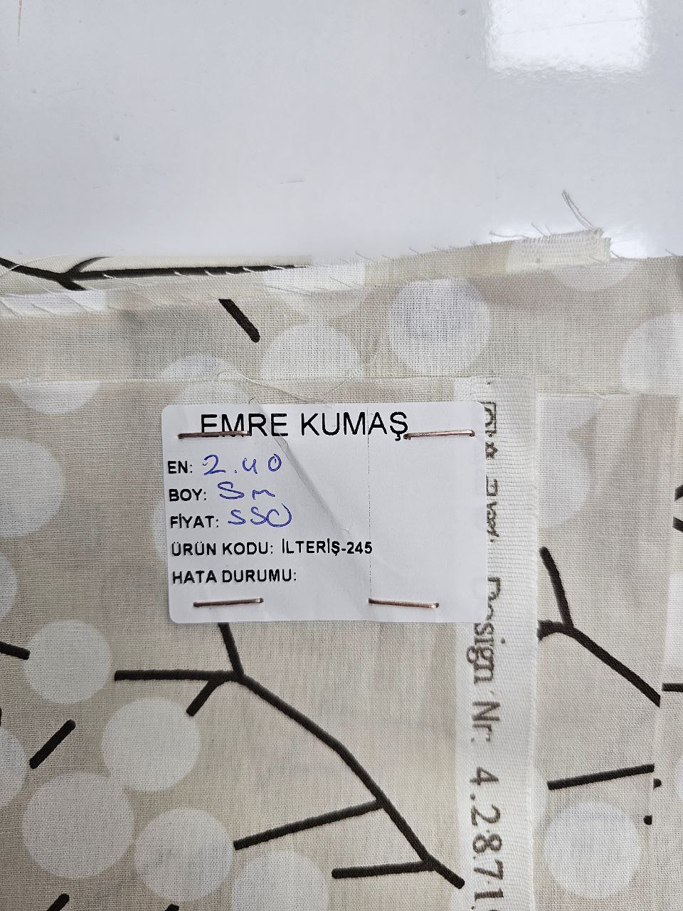 Desenli Nevresimlik Poplin Kumaş