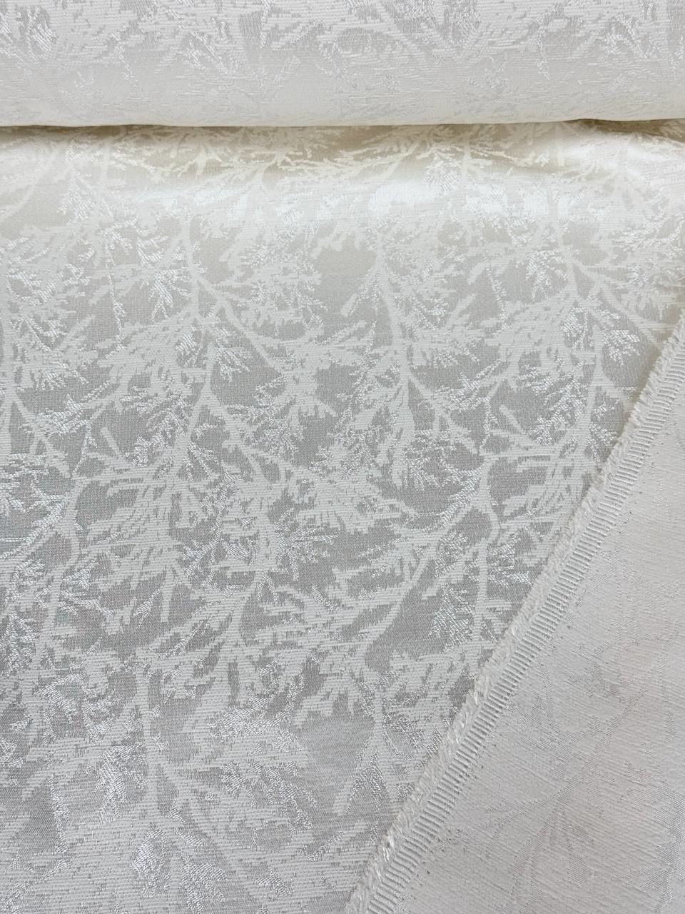Ekru Hayat Ağacı Desenli Şönil Pike Kumaş