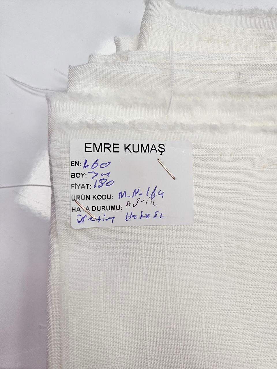 Ekru Ajurlu İsveç Keteni Kumaş
