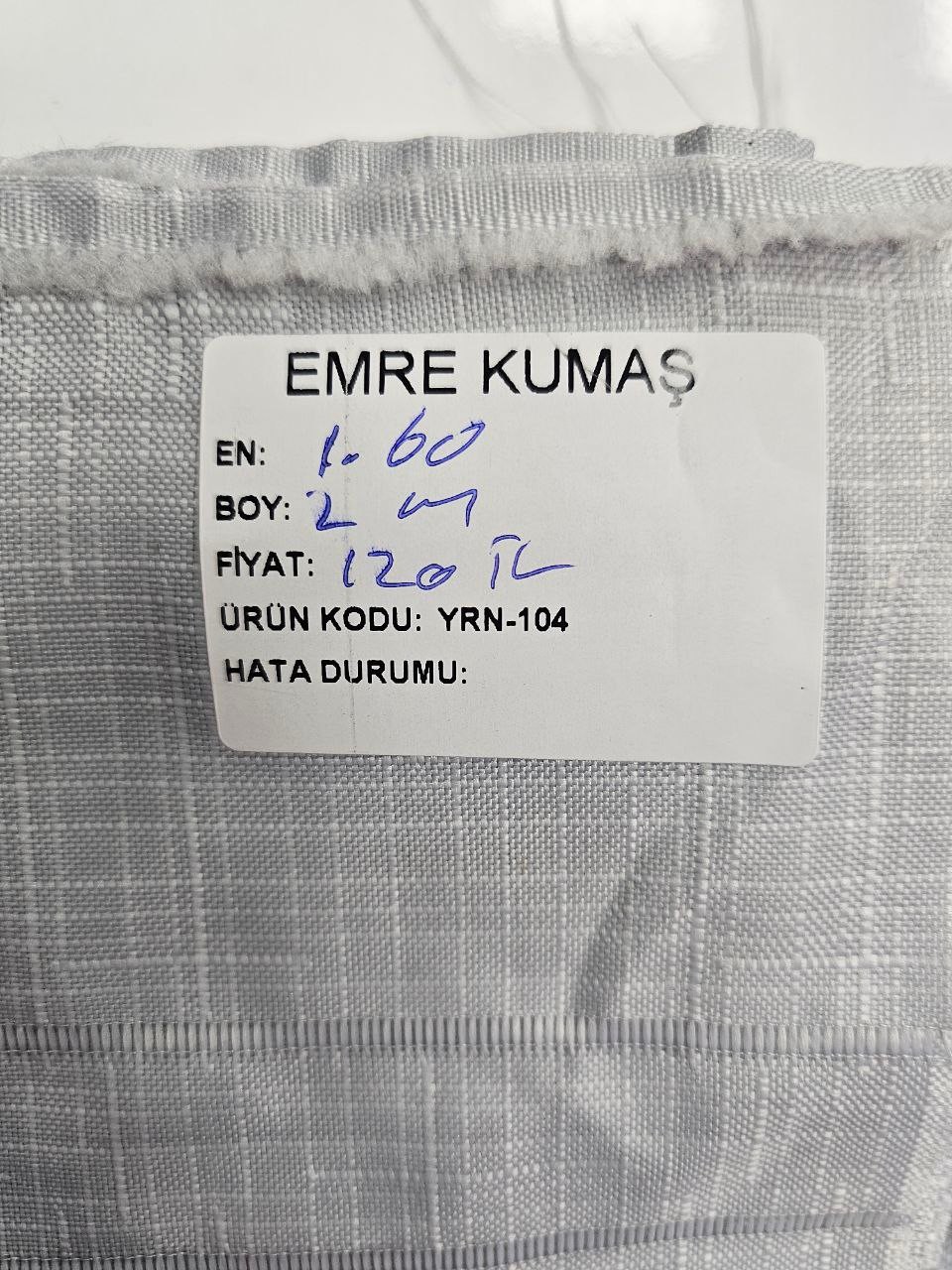 Gri Ajurlu İsveç Keteni Kumaş