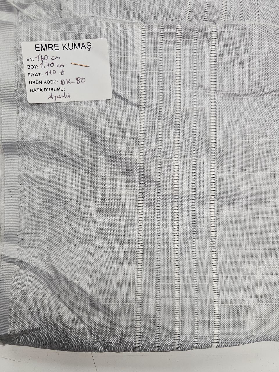 Grey Openwork Swedish Linen Fabric