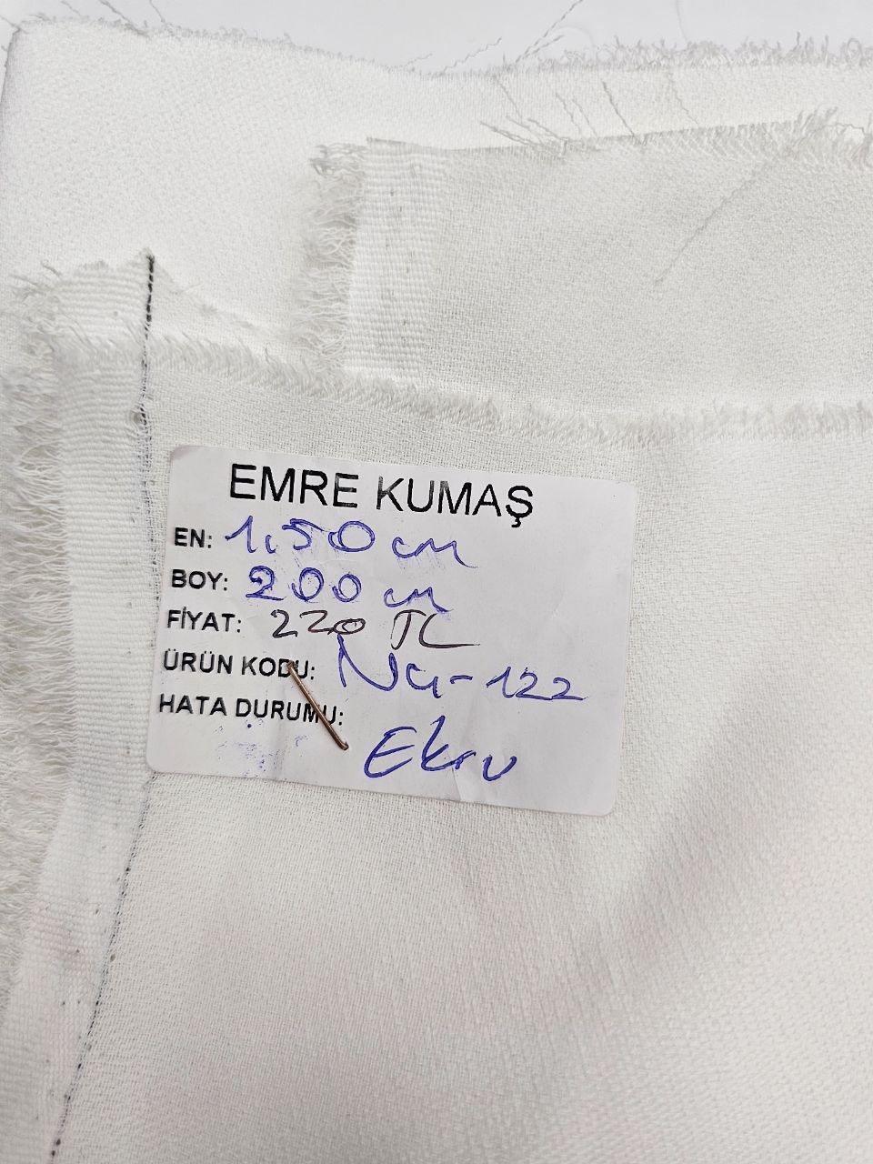 Ekru Renk Krep Kumaş