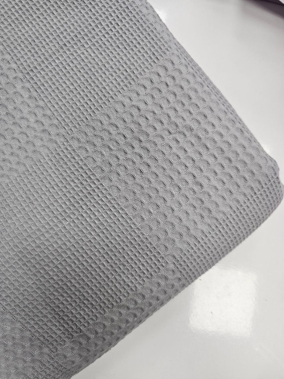 Gri Renk Waffle Pike Kumaşı