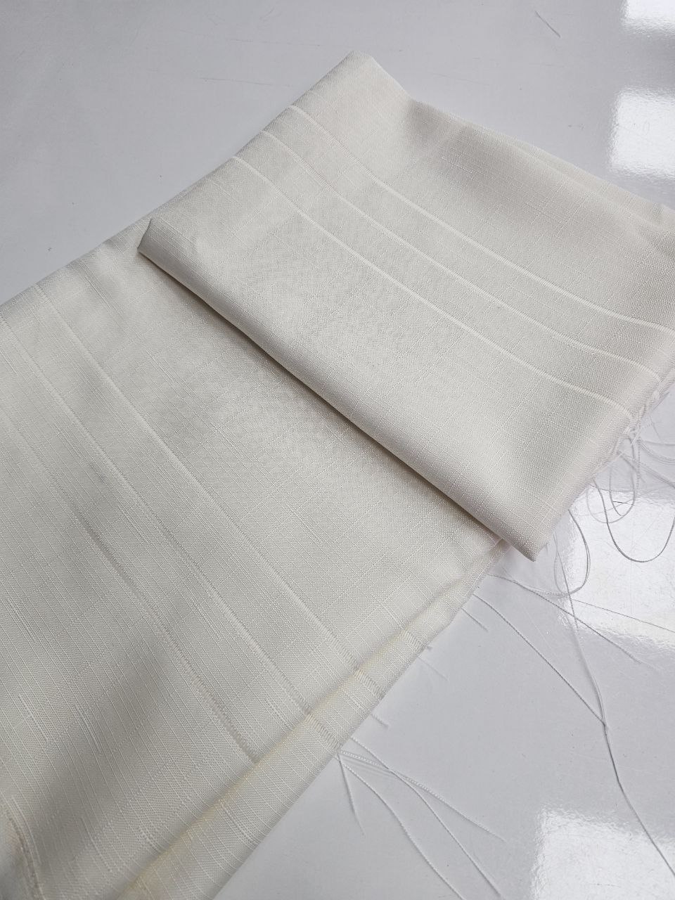 Ecru Openwork Swedish Linen Fabric