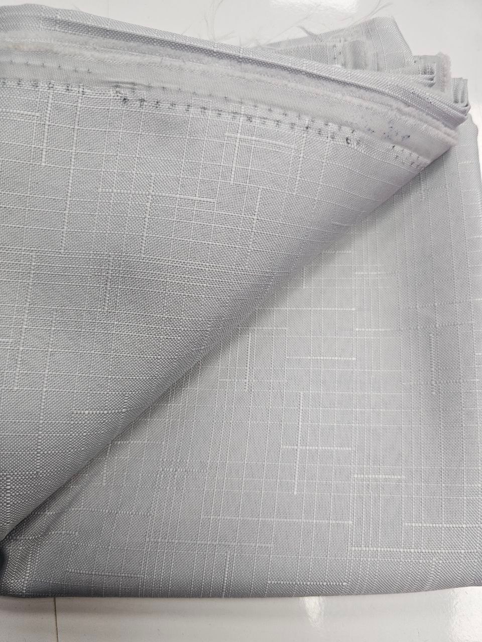 Grey Openwork Swedish Linen Fabric