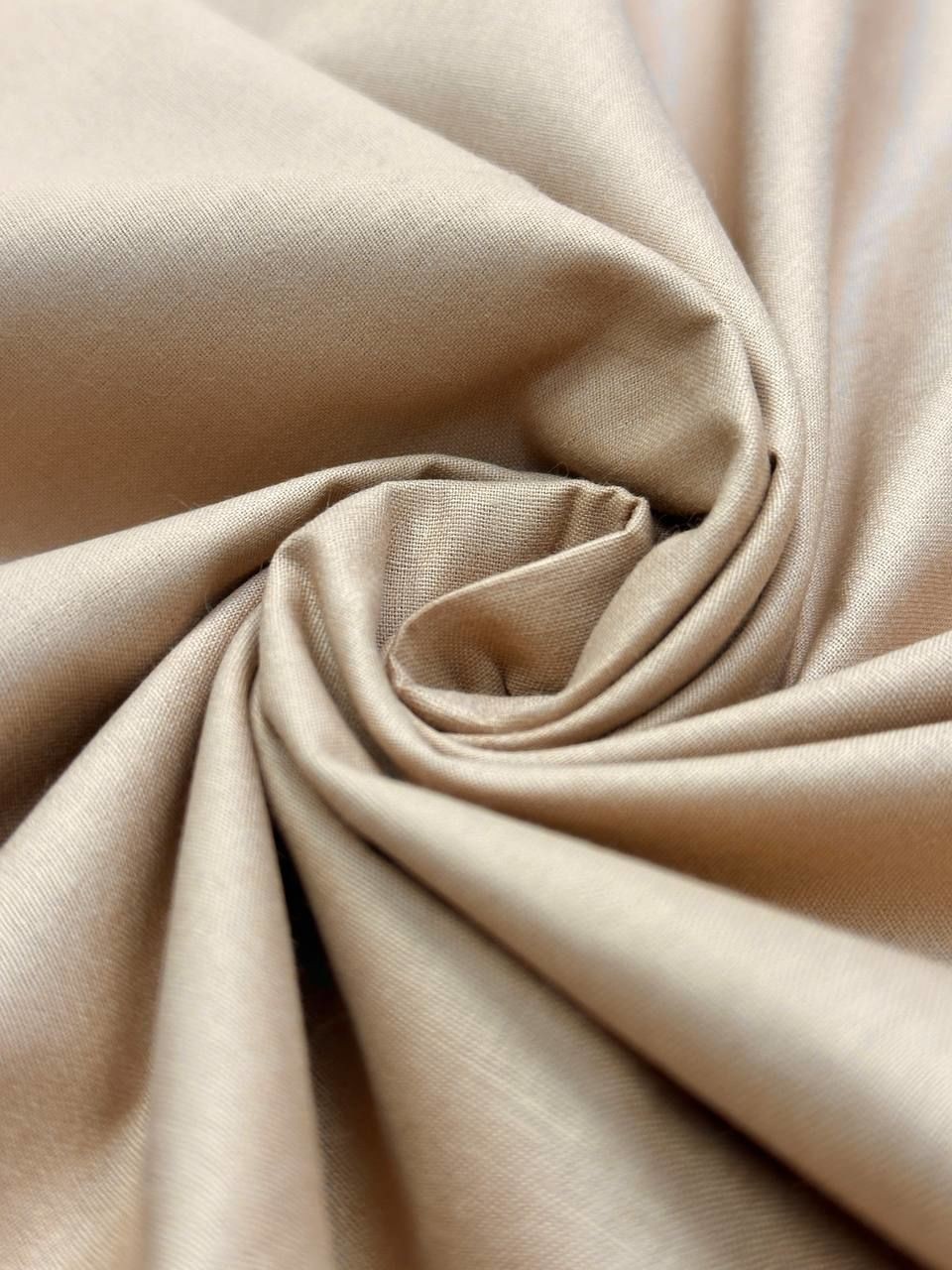 Camel Nevresimlik Organik Poplin Kumaş