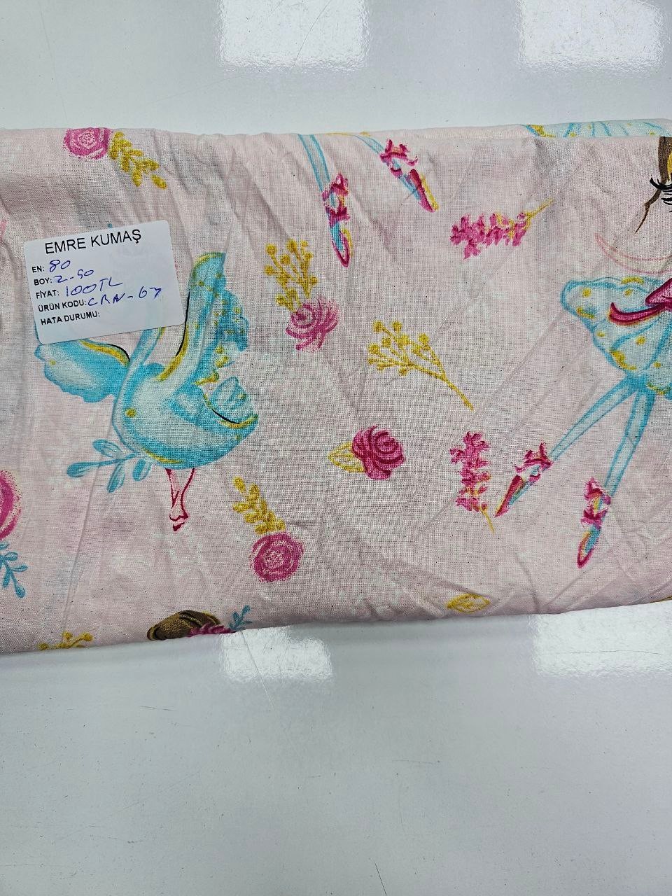 Prensesler Ve Kuğu Desenli Nevresimlik Poplin Kumaş