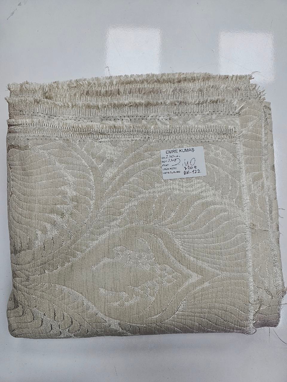 Kapuçino Desenli Şönil Pike Kumaşı