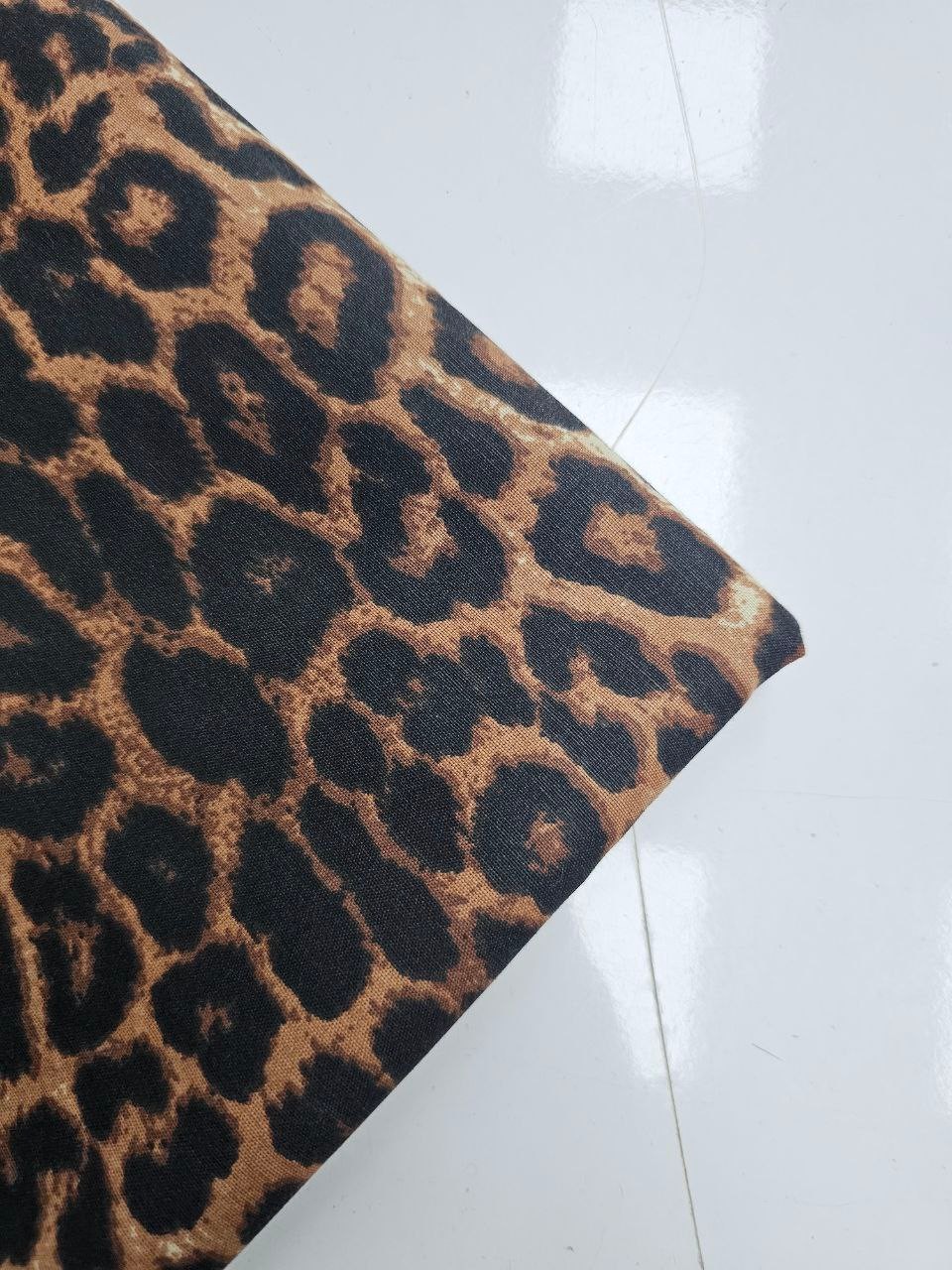 Leopar Desenli Nevresimlik Poplin Kumaş