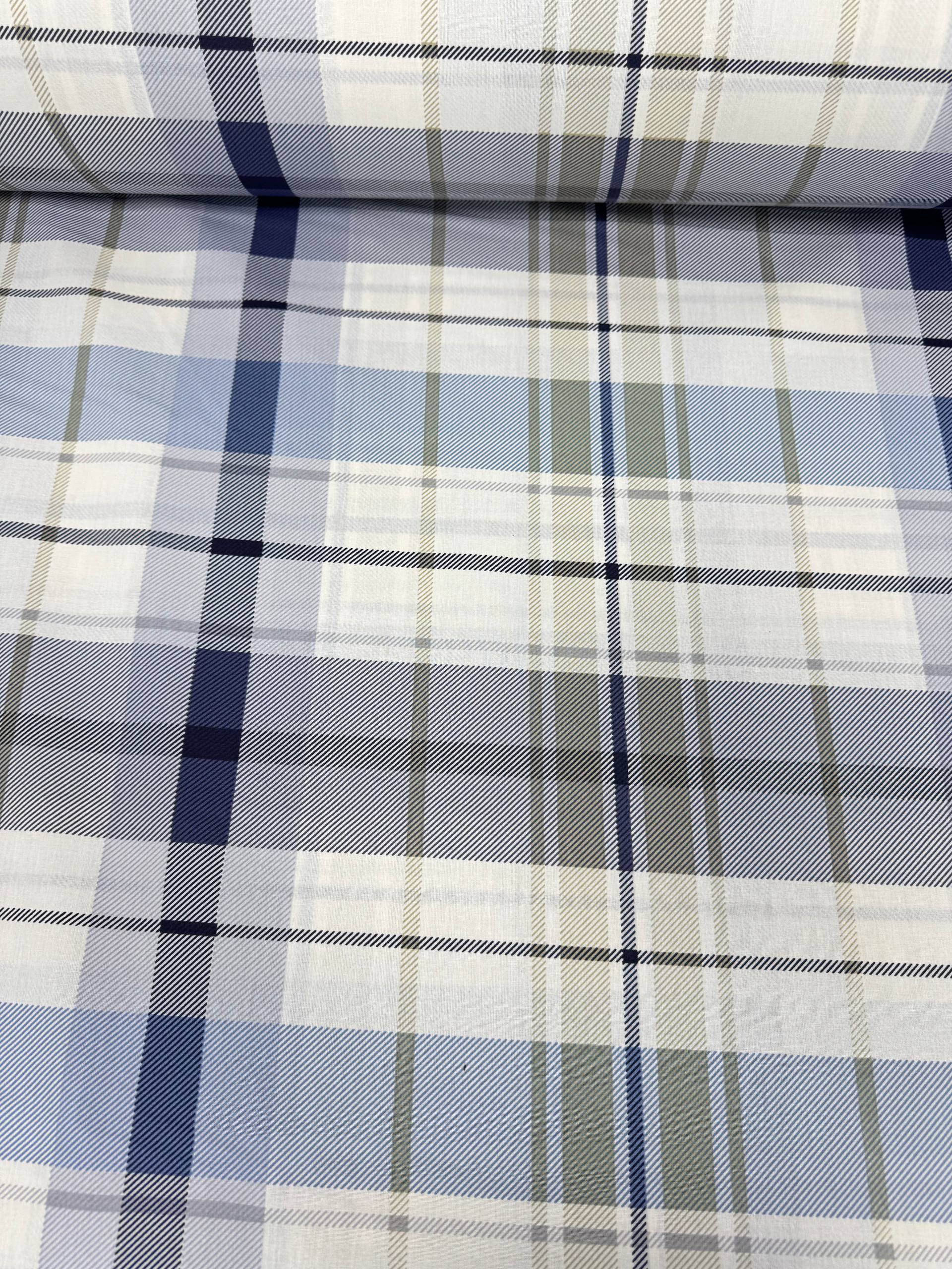 Premier Lotus Flower Pattern 100% Cotton Poplin Duvet Cover Fabric - Mavi