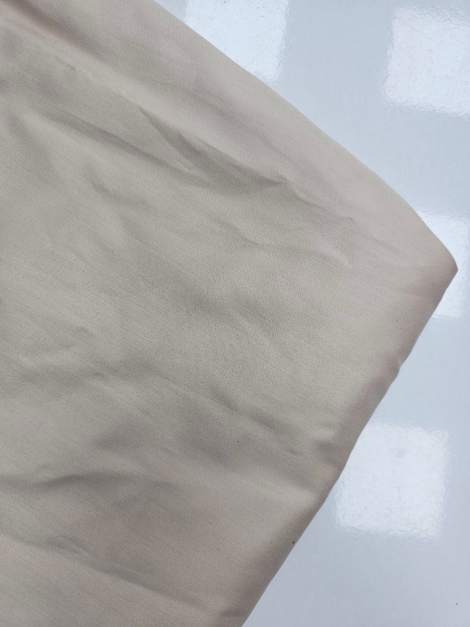 Kapuçino Renk Mat Pamuk Saten Kumaş