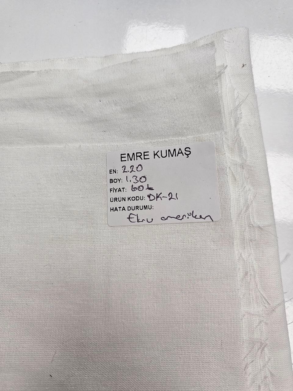 Ekru Renk Amerikan Bezi Kumaşı