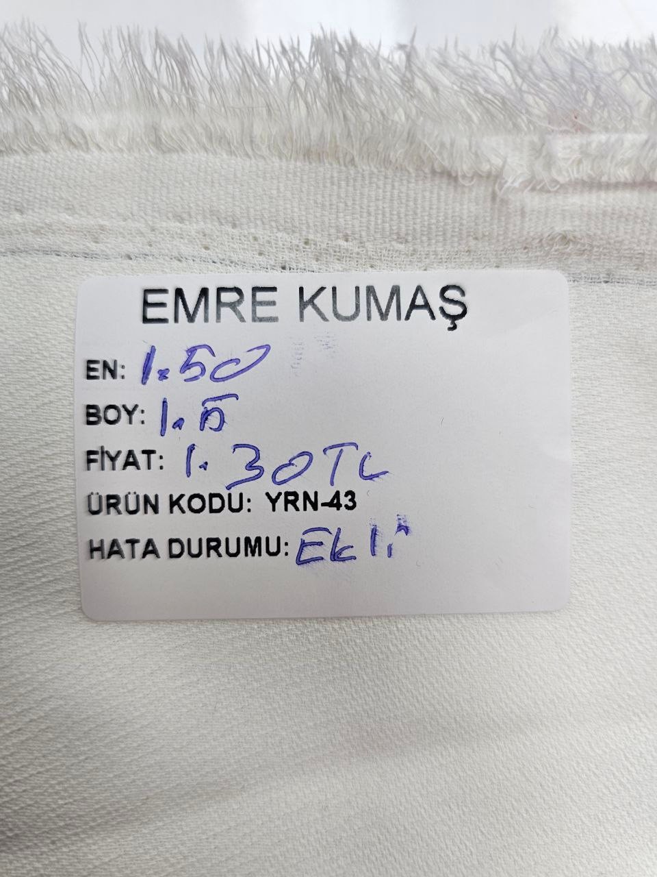 Ekru Renk Giyimlik Krep Kumaş