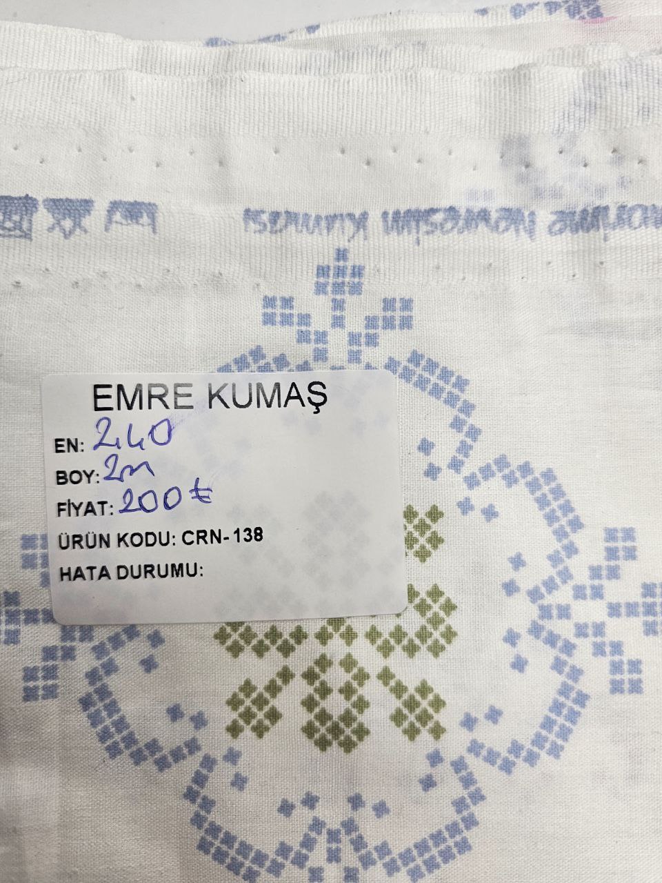 Desenli Nevresimlik Poplin Kumaş
