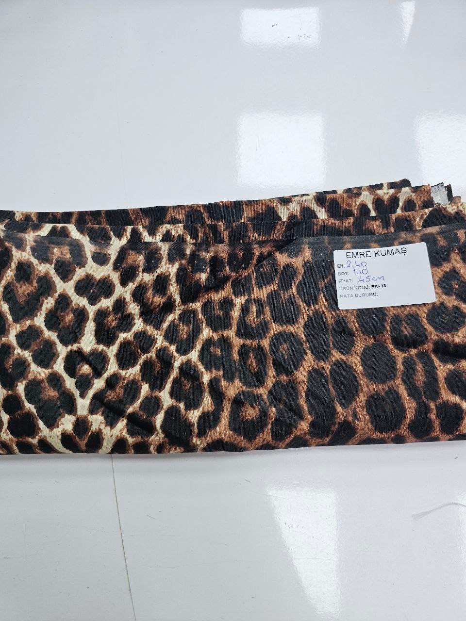 Leopar Desenli Nevrsimlik Poplin Kumaş