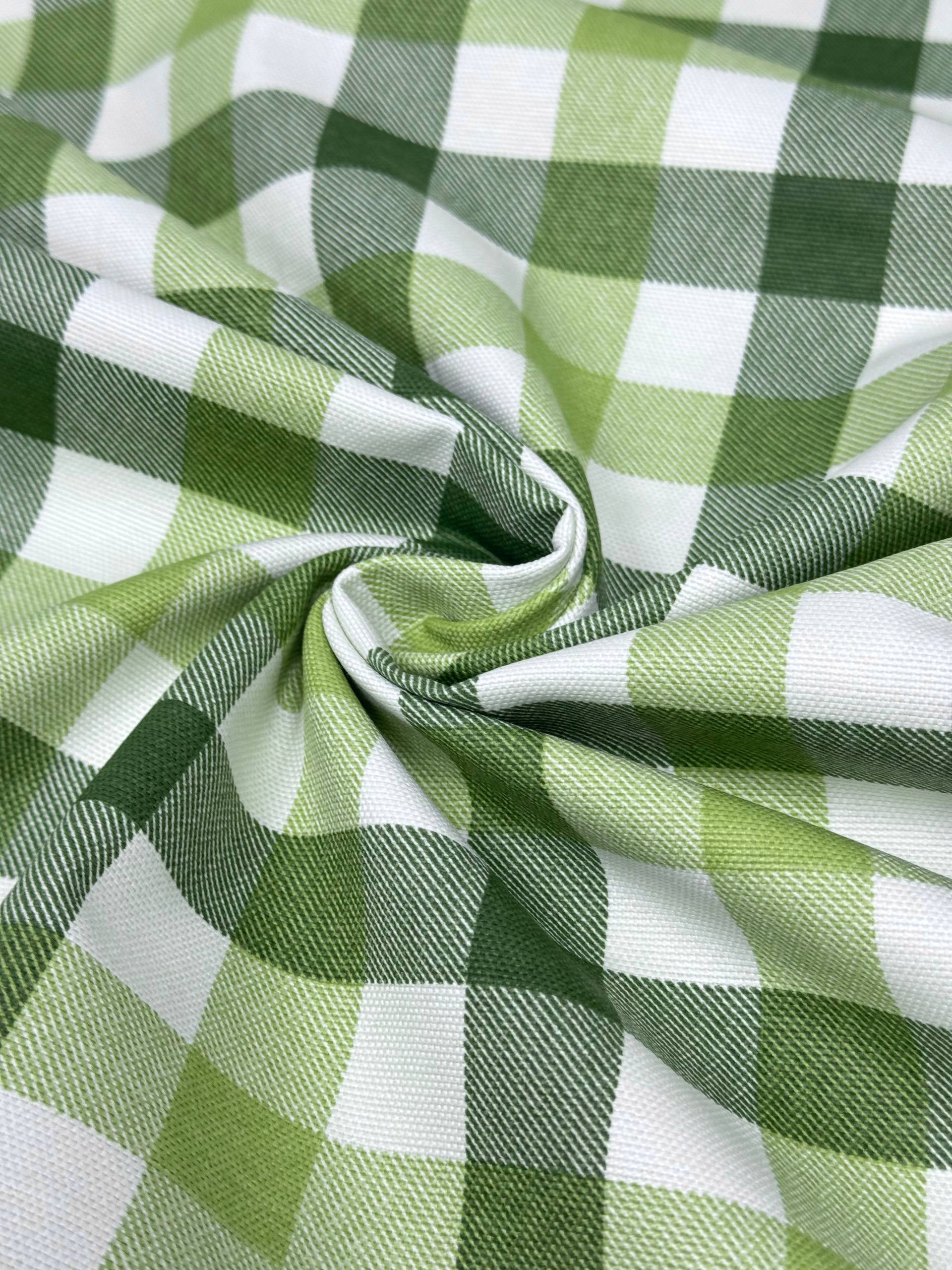 Black Checkered Duck Fabric - Duck Cloth