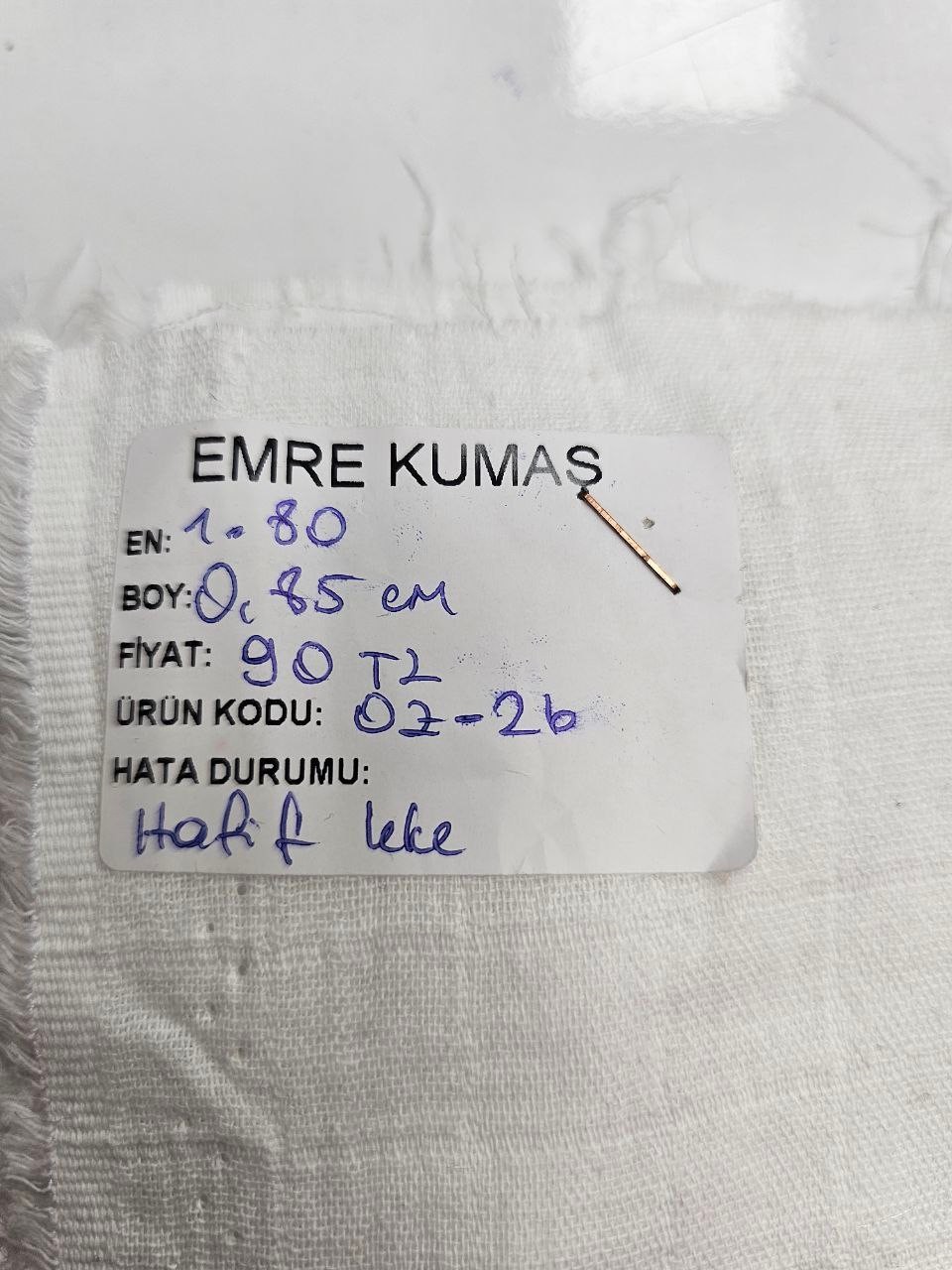 Beyaz Renk Müslin Bezi Kumaşı