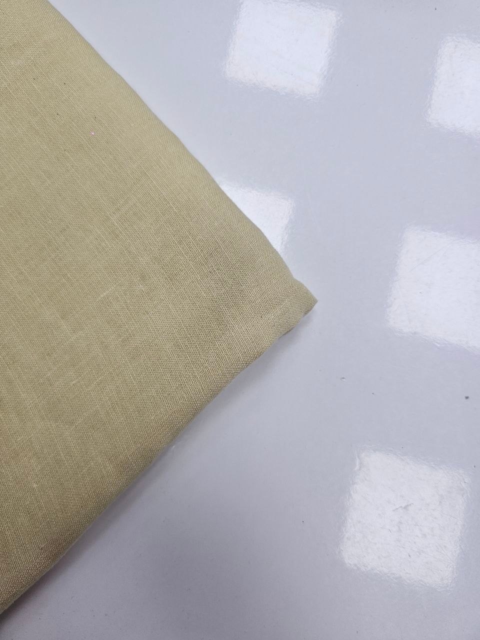 Soft Sarı Renk Giyimlik Keten Kumaş