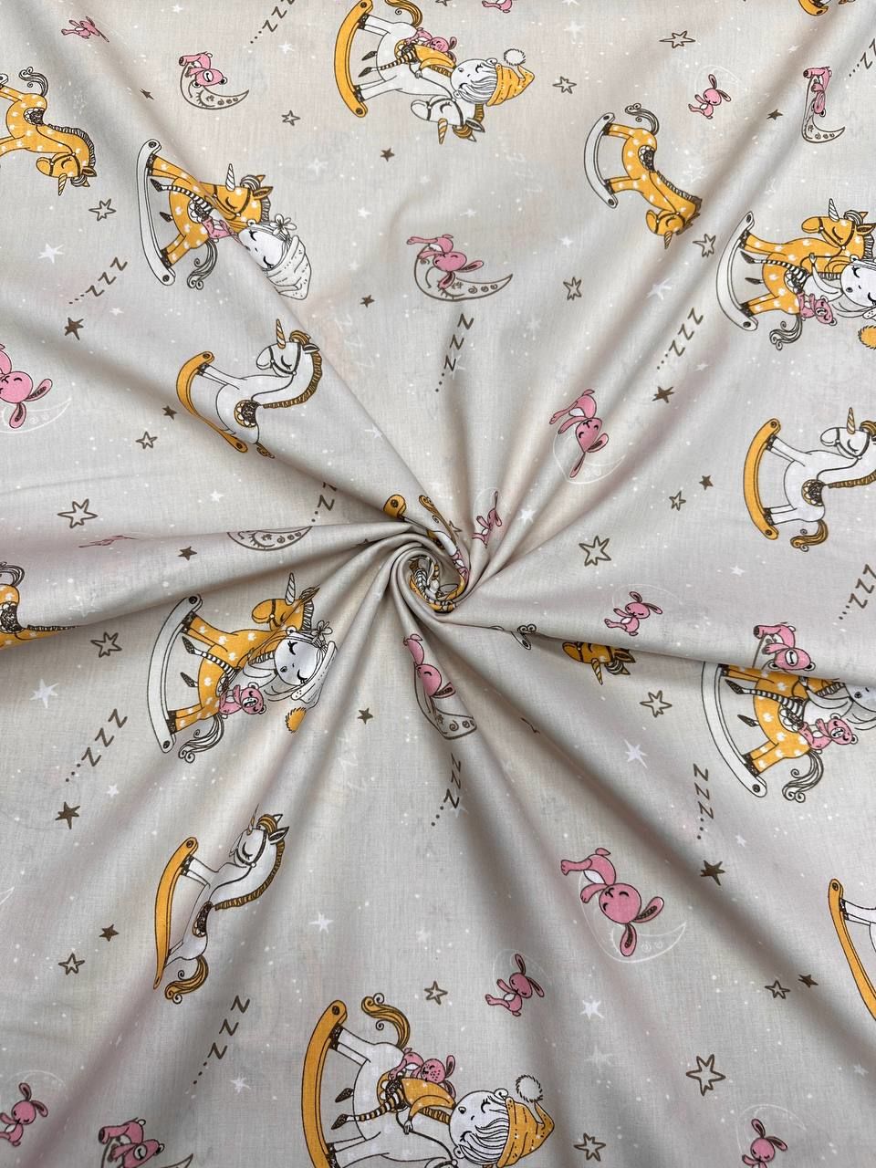 Uykucu Prenses Desenli Nevresimlik Poplin Kumaş